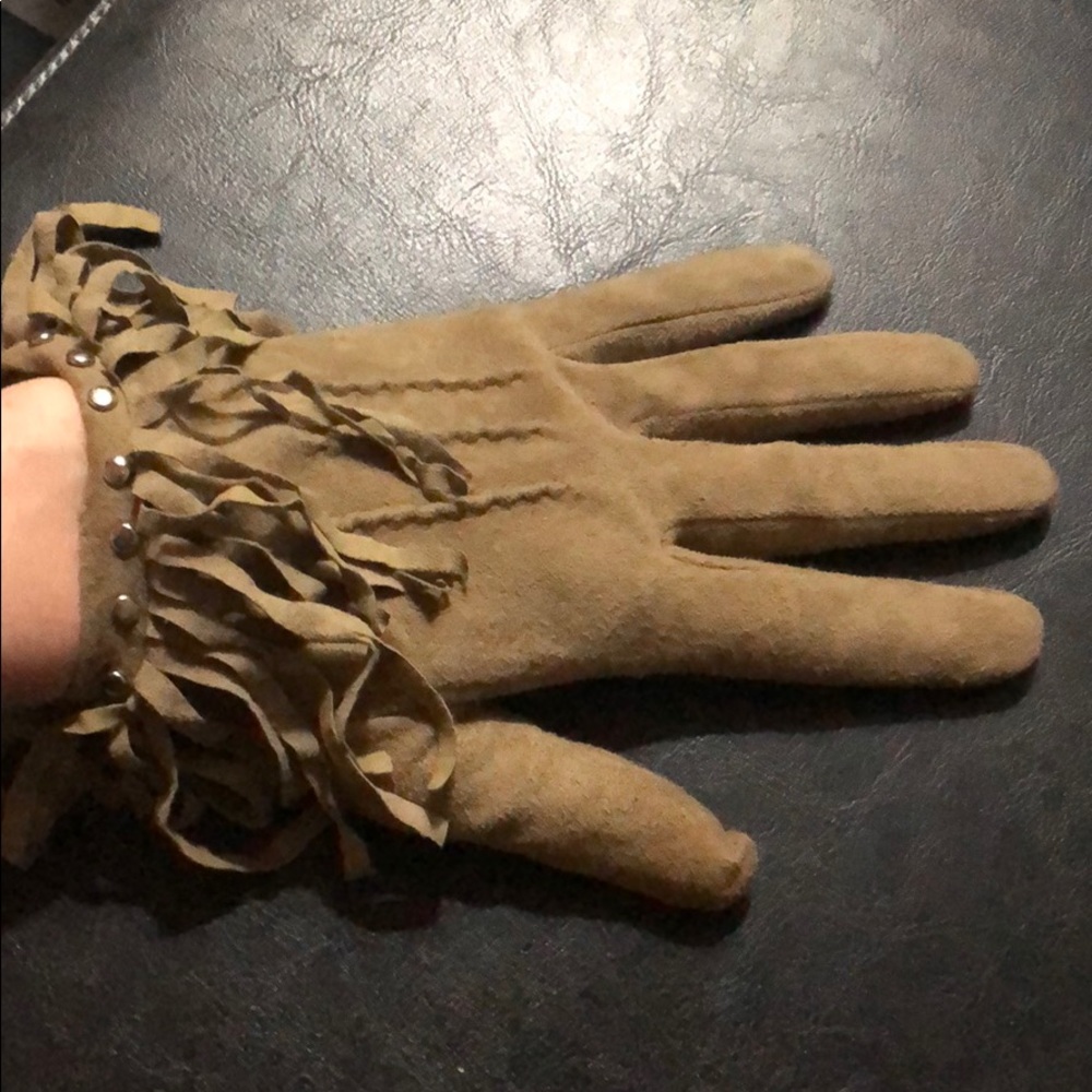 Suede gloves